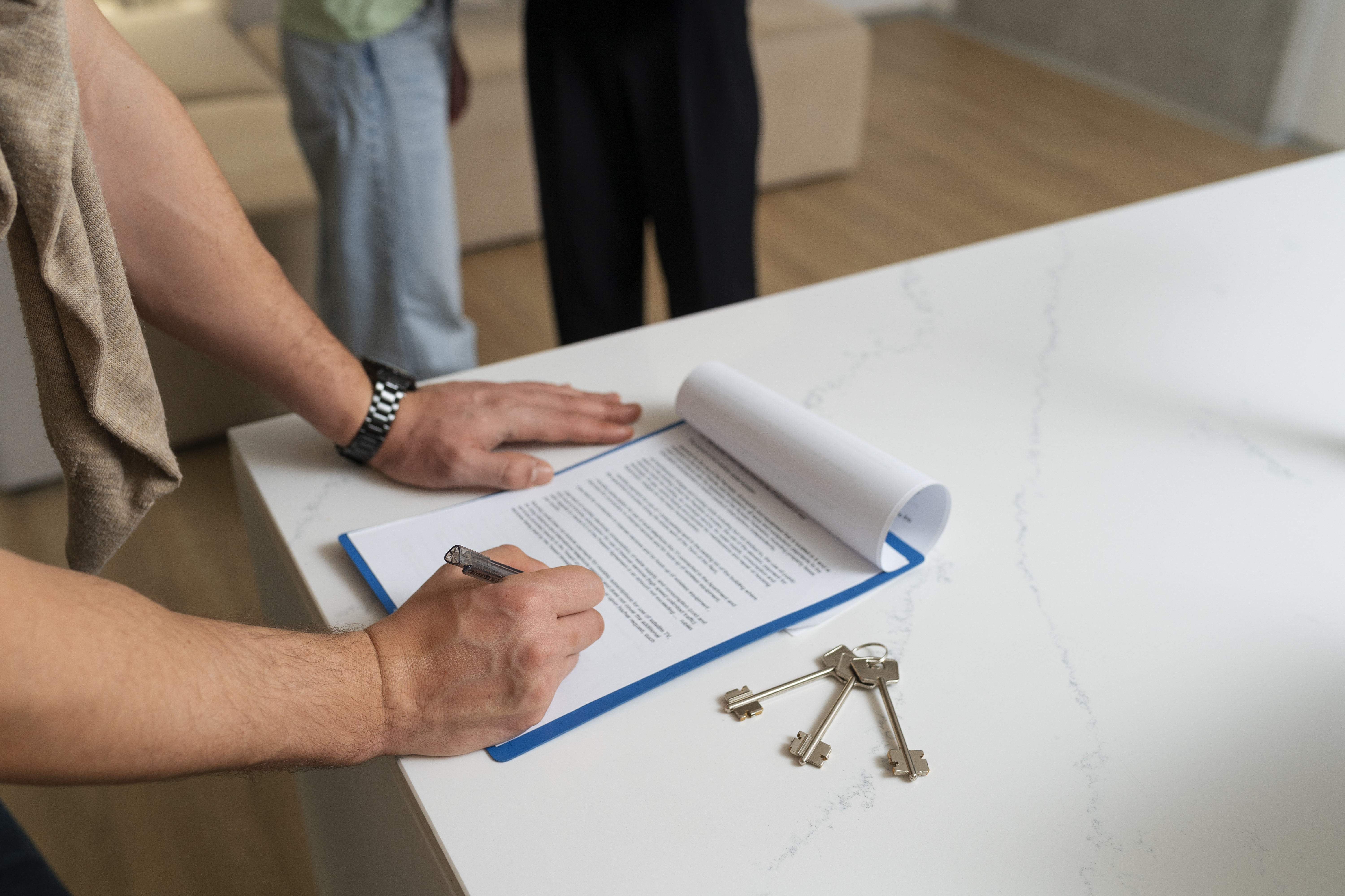 property purchaser signing documents